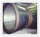 48 inc dia. to 30 inch dia. cone silencer, 1/4 inch mild steel c/w insulation and stainless steel pref